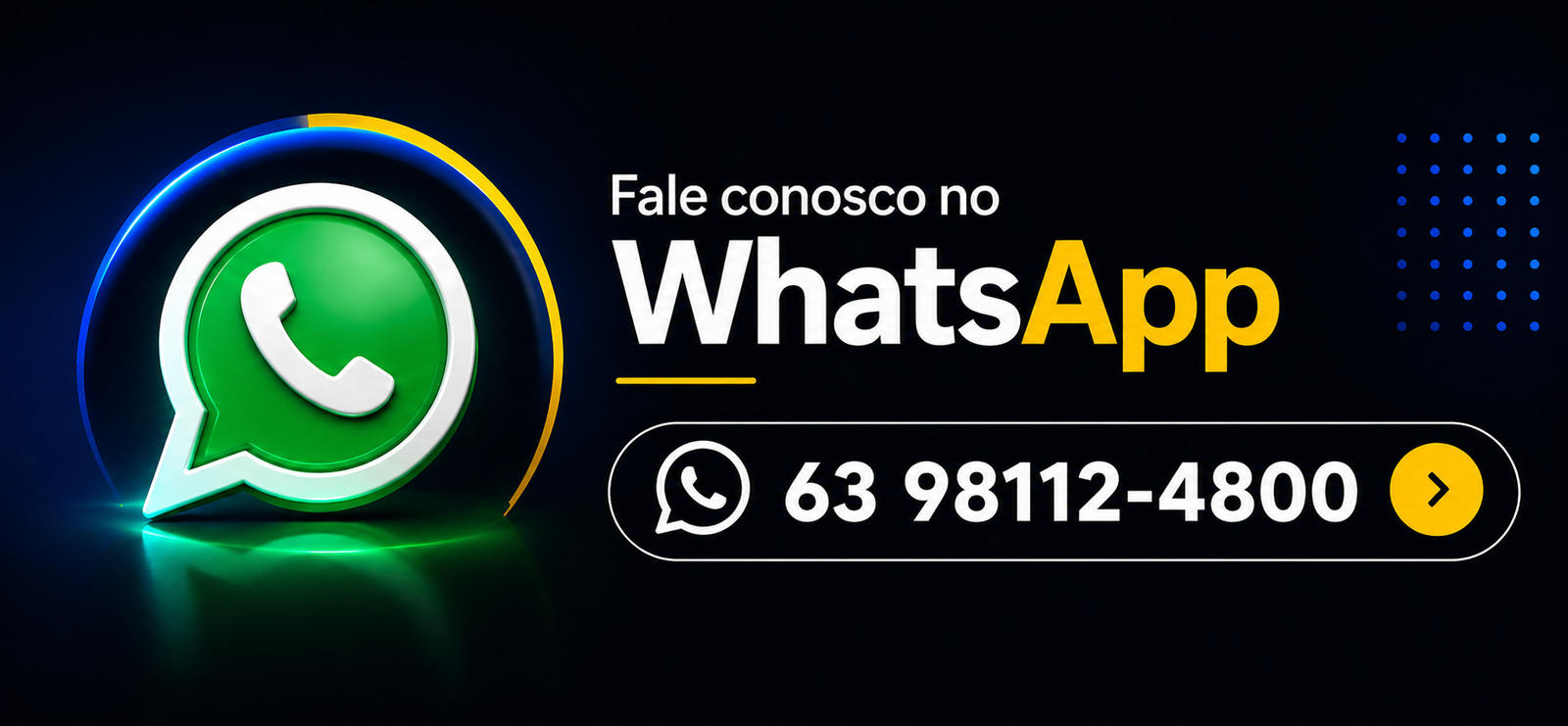Botão de atendimento via WhatsApp da Líder Palmas Refrigeração